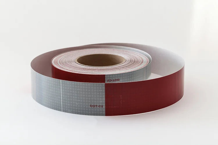ORAFOL V82-2"x50 vgs ROUGE/BLANC (10ans) DOT PELLICULE A GRANDE VISIBILITÉ