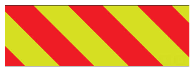 ORAFOL V98 Chevrons pré-fabriqué Rouge/Lime