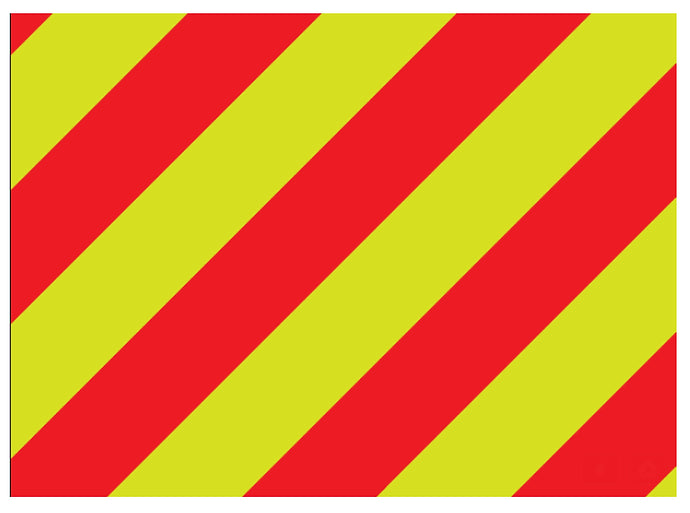 ORAFOL V98 Chevrons pré-fabriqué Rouge/Lime